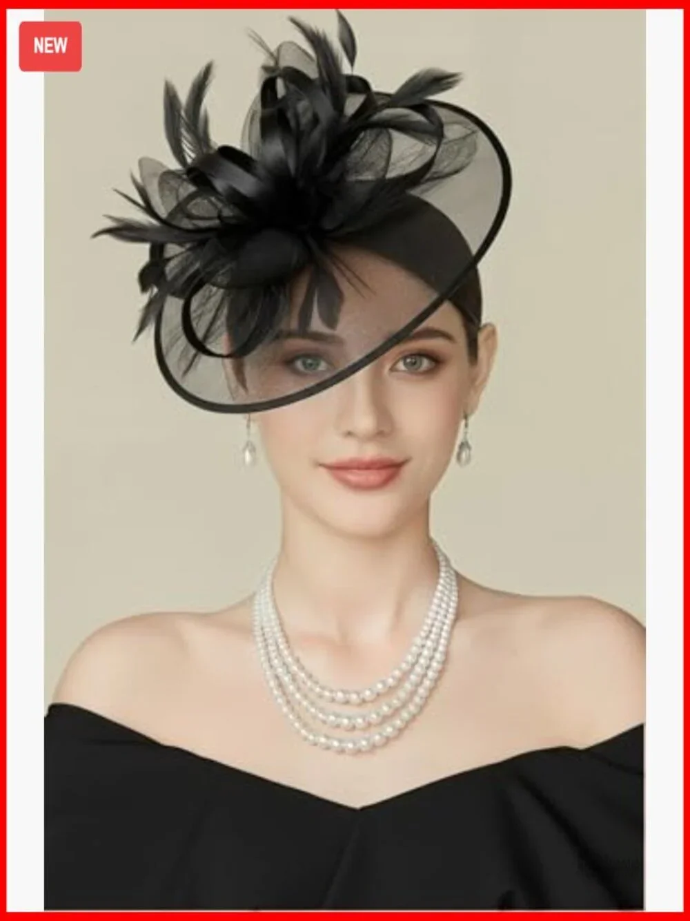Elegant Derby Fascinator Hat with Tulle Feathers Headpiece for Special Occasions